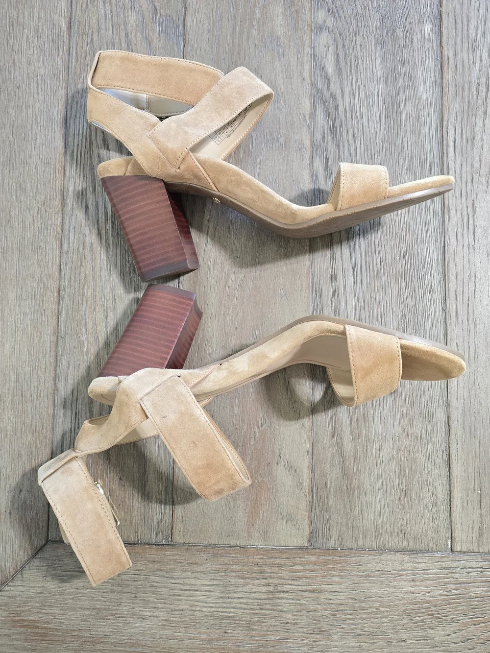 Vionic Sofia Suede Block Heel Ankle Strap Sandals Wheat Tan 9 Comfort Event Boho